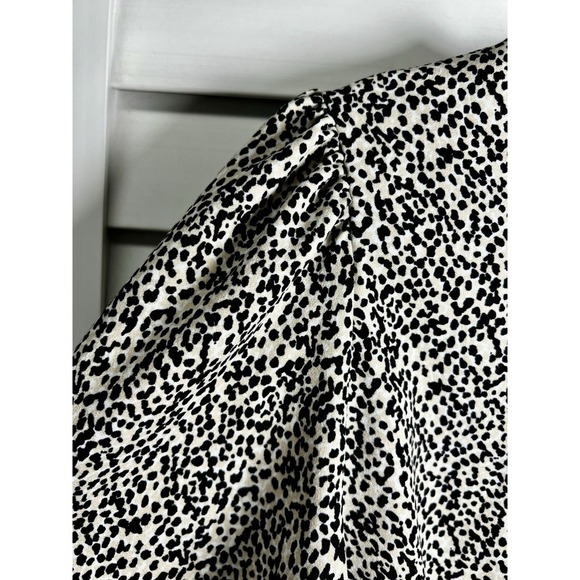 Melloday Cheetah Print Balloon Sleeve Top Women's Size 1X - Picture 4 of 7